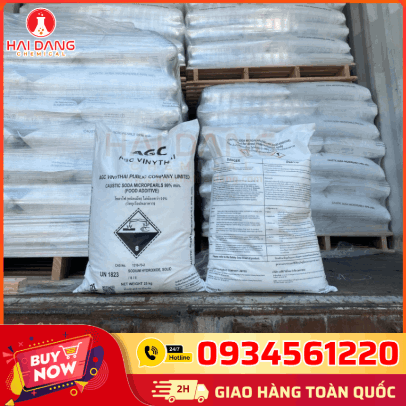 Xút Vảy NaOH 99% – Chính Hãng Thái Lan Chuẩn COA, MSDS