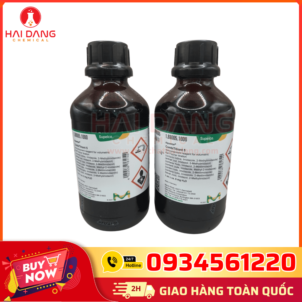 Combititrant Merck 0.1M lọ 1L dùng cho phân tích hóa học chính xác.
