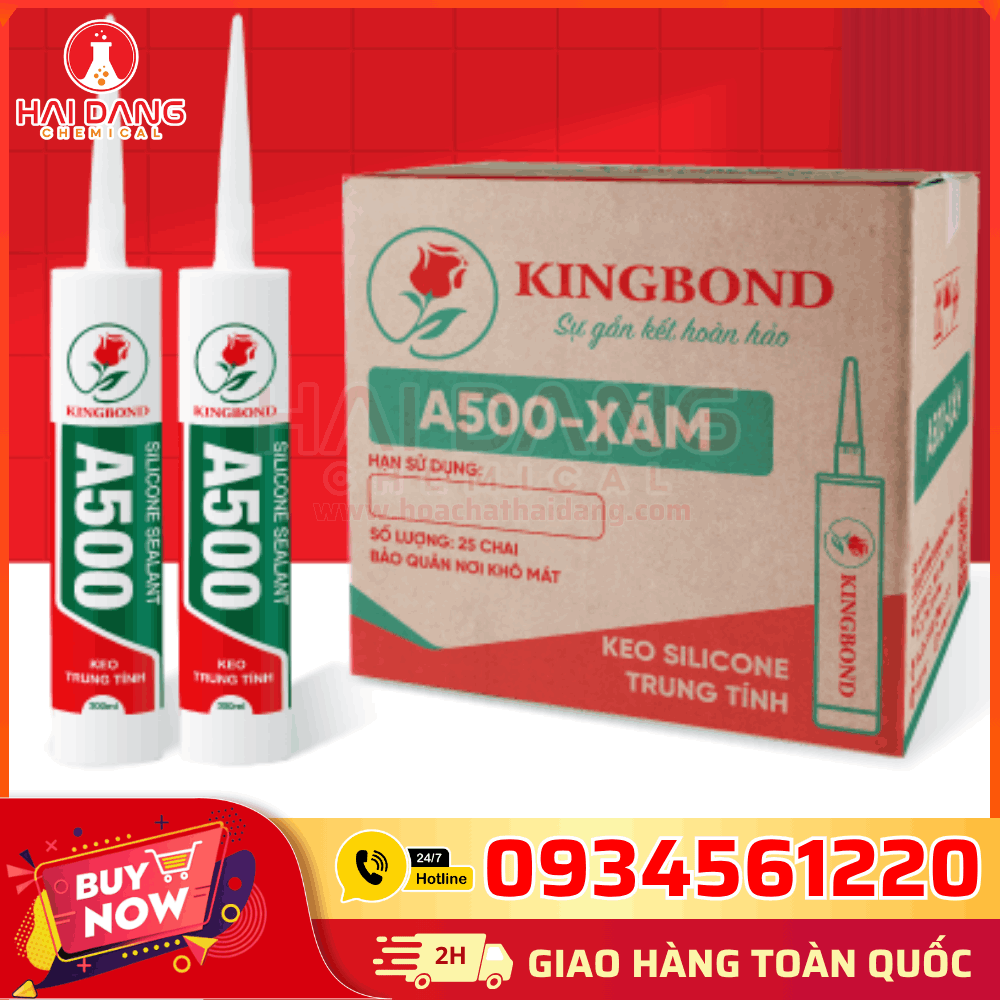 Keo Silicone Kingbond T500 – Độ Bền Cao, Dễ Thi Công, Thích Hợp Cho Dán Kính, Inox Và Trang Trí Nội Thất.