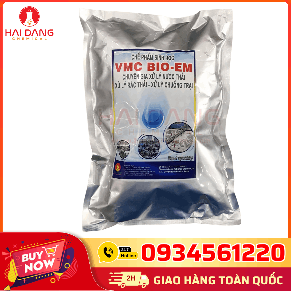 Chế Phẩm Vi Sinh Bột VMC Bio-EM – Mật Độ 10⁸ CFU/g, Gói 1kg, Xuất Xứ Việt Nam