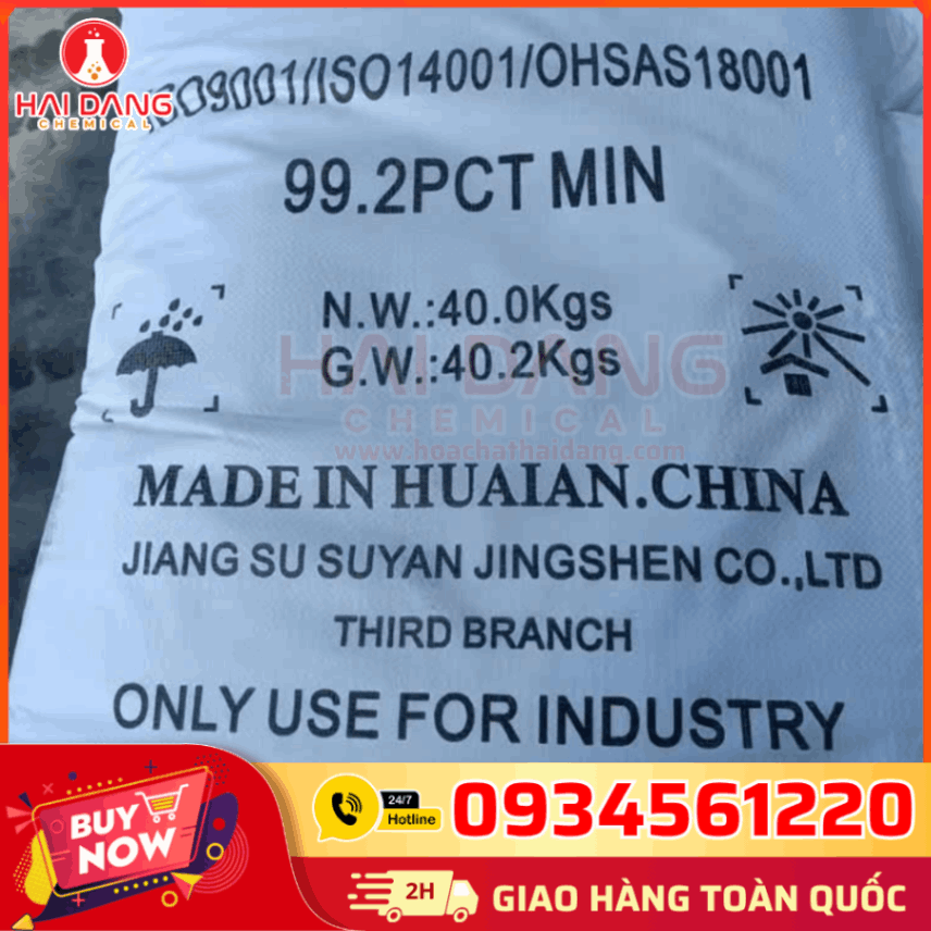 Natri Cacbonat Soda Ash Light Jingshen Na₂CO₃ 99.2% Trung Quốc – Bao 40kg, Hóa Chất Tẩy Rửa Và Xử Lý Nước Hiệu Quả Cao