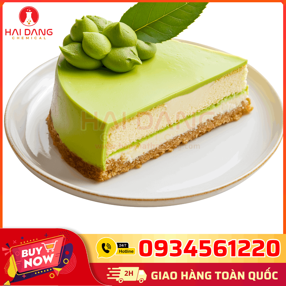Apple Green Food Color – Dạng bột mịn, tan nhanh trong nước, giúp sản phẩm có màu xanh tự nhiên, bắt mắt.