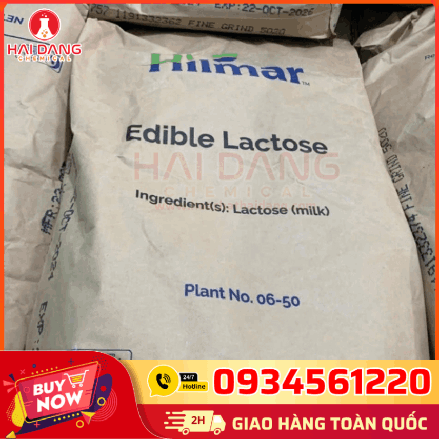 Đường sữa Lactose thực phẩm Mỹ – Phụ gia an toàn, ứng dụng trong công nghiệp chế biến sữa, kem, chocolate và thực phẩm dinh dưỡng.