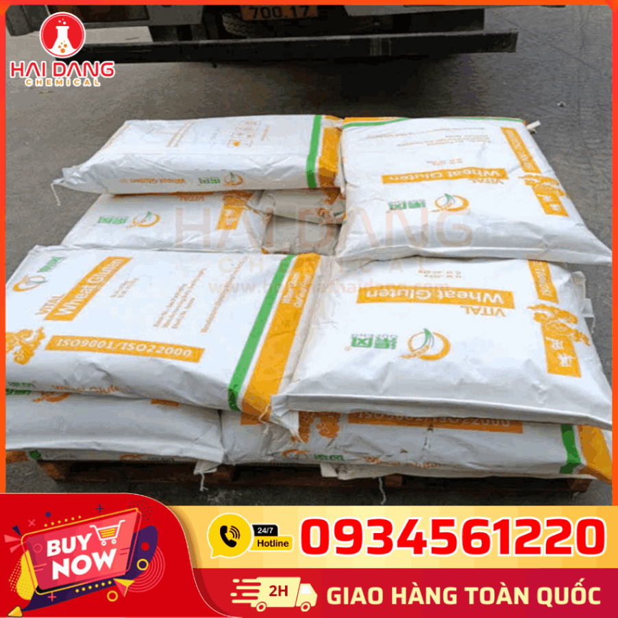 Vital Wheat Gluten Food Grade 25kg – Phụ gia tăng độ đàn hồi, cải thiện cấu trúc và giữ ẩm cho sản phẩm bột nhào.