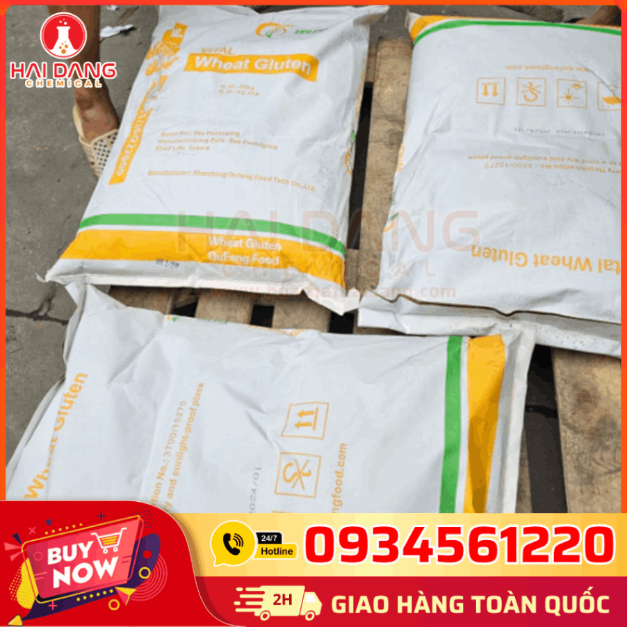 Hóa Chất Hải Đăng – Cung cấp Vital Wheat Gluten Trung Quốc 25kg/bao, hàng nhập khẩu chính hãng, có COA – MSDS đầy đủ.